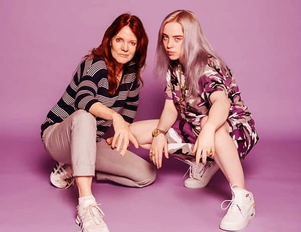 Image of Billie Eilish with her mother Maggie Baird