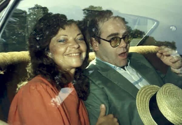 Image of Elton John with his wife Renate Blauel