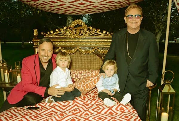 Image of Elton and David with their kids Zachary Jackson and Elijah Joseph