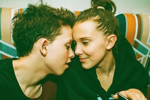 Image of Jacob Sartorius with his ex-girlfriend Millie Bobb Brown