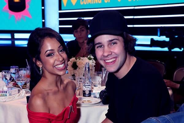 Image of David Dobrik with his ex-girlfriend Liza Koshy